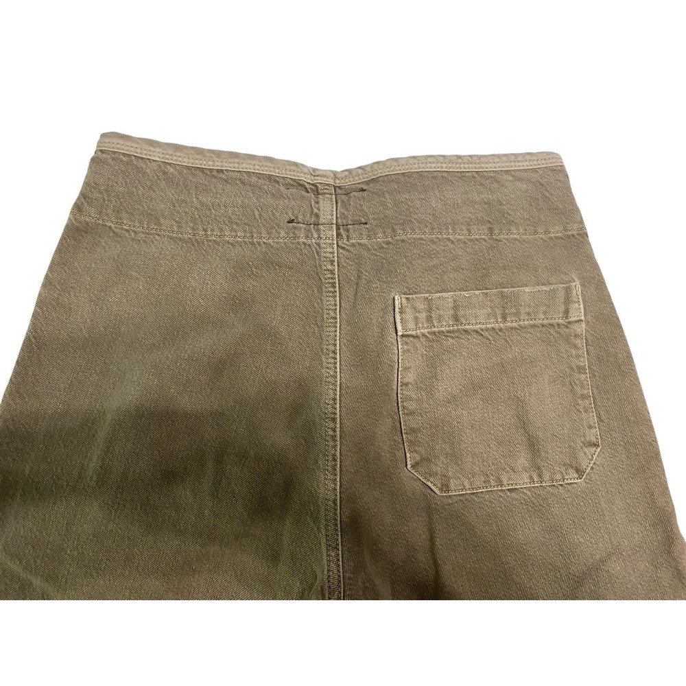 Current/Elliott The Woven Military Pant Size 0 Stone Grey Utility Wide Leg Crop - Picture 10 of 11
